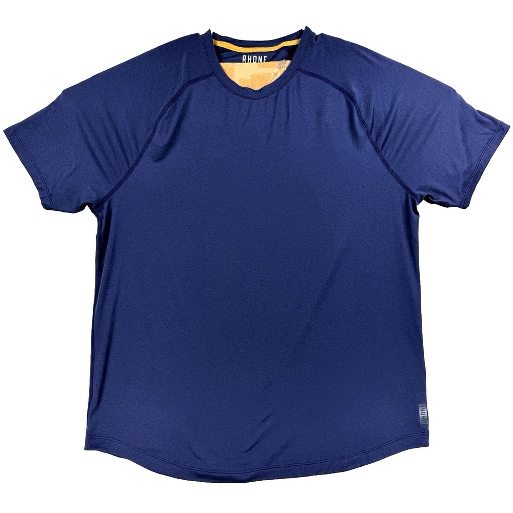 Mens Rhone Atmosphere Short Sleeve Training T Shirt Performance Navy Blue Sz XL